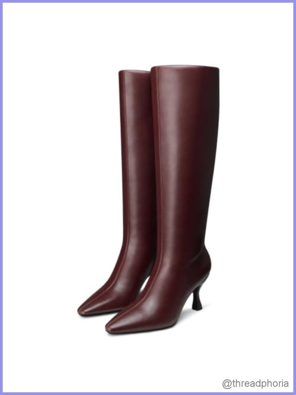Women Knee High Boots Comfortable Wide Calf Tall Boot Faux Leather Kitten Heel